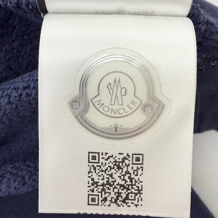 Pristine MONCLER GENIUS 8 Palm Angels hoodie Damage processing Navy