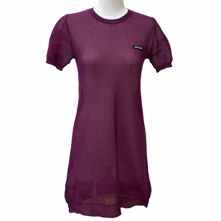 Excellent MIUMIU Tunic purple recycled polyamide Women 36 MMA817 S232 13S6