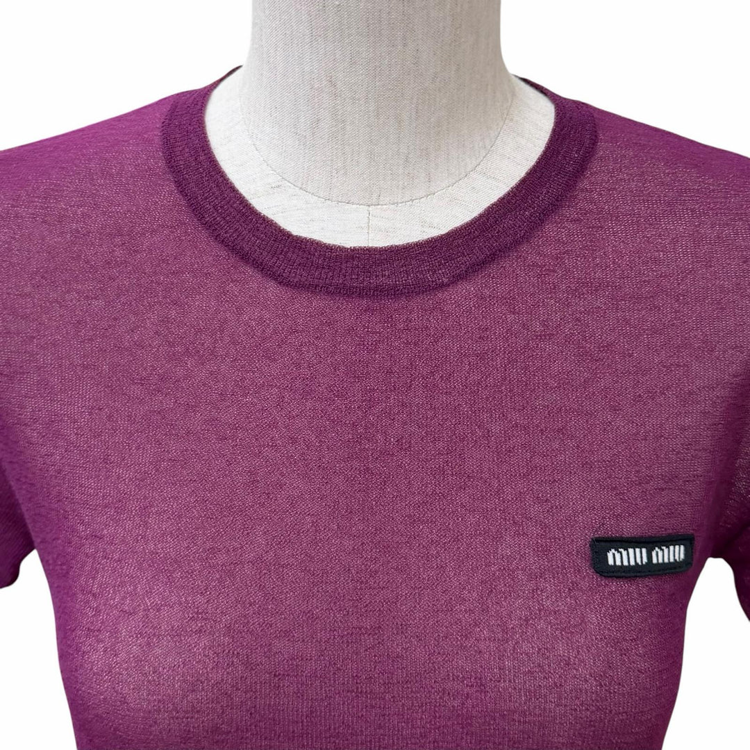 Excellent MIUMIU Tunic purple recycled polyamide Women 36 MMA817 S232 13S6