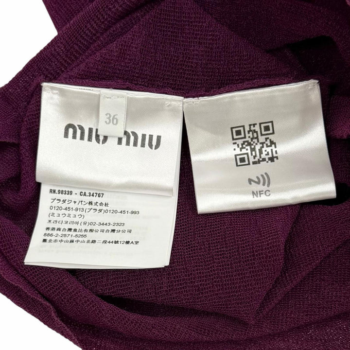 Excellent MIUMIU Tunic purple recycled polyamide Women 36 MMA817 S232 13S6