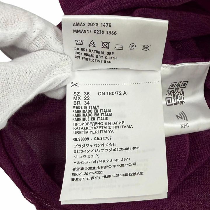 Excellent MIUMIU Tunic purple recycled polyamide Women 36 MMA817 S232 13S6