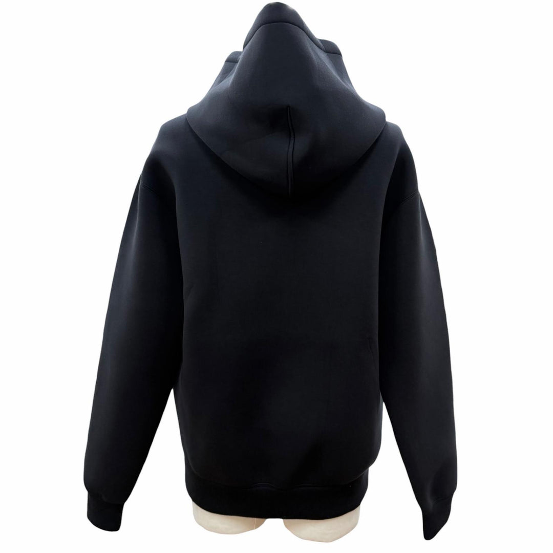Excellent GUCCI hoodie Logo embroidered jersey pullover black