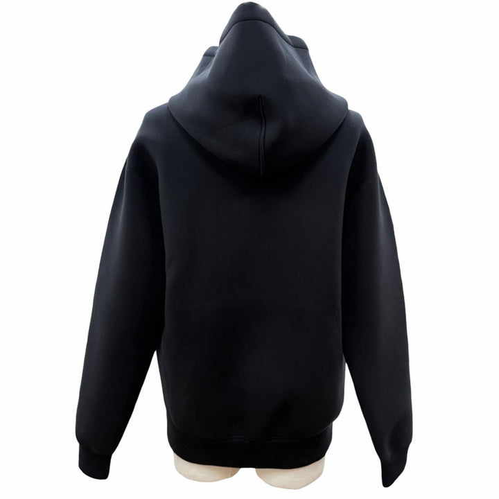 Excellent GUCCI hoodie Logo embroidered jersey pullover black