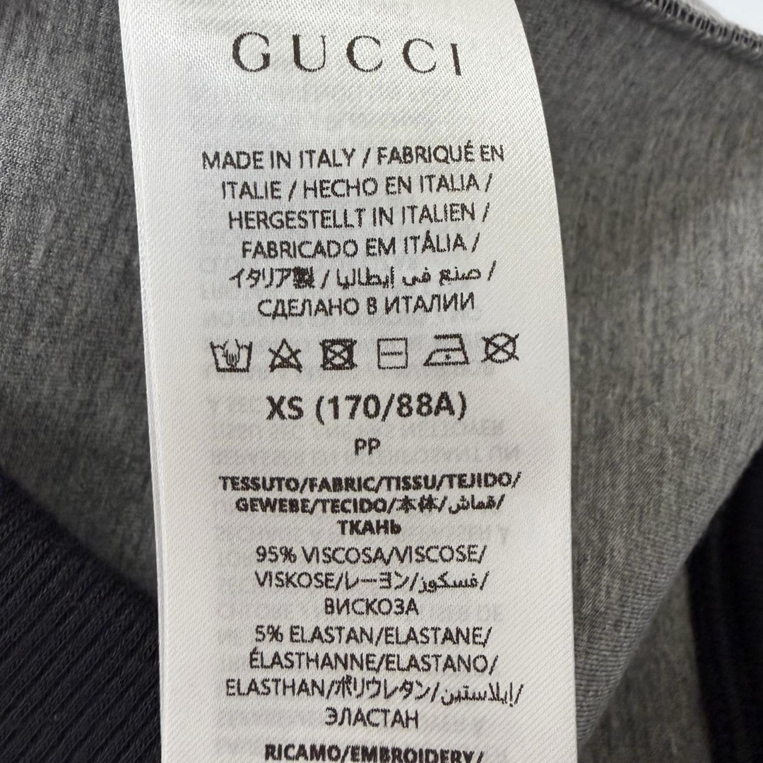 Excellent GUCCI hoodie Logo embroidered jersey pullover black