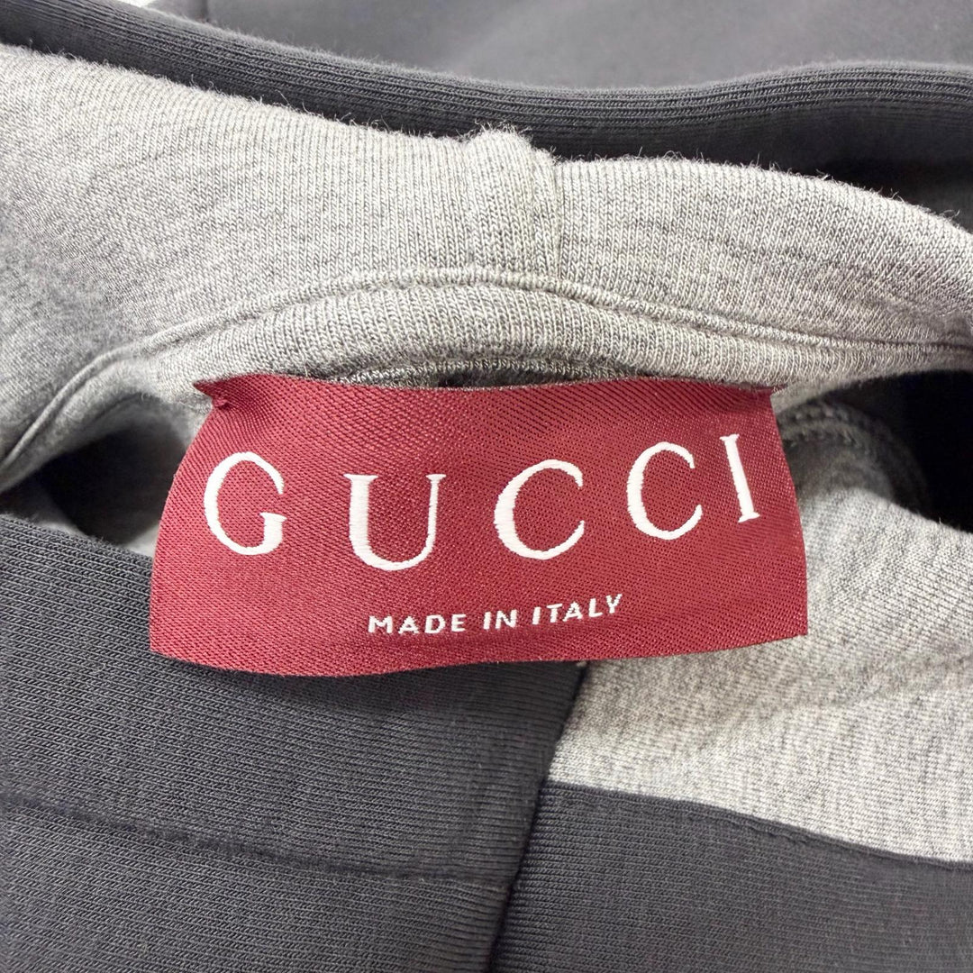 Excellent GUCCI hoodie Logo embroidered jersey pullover black