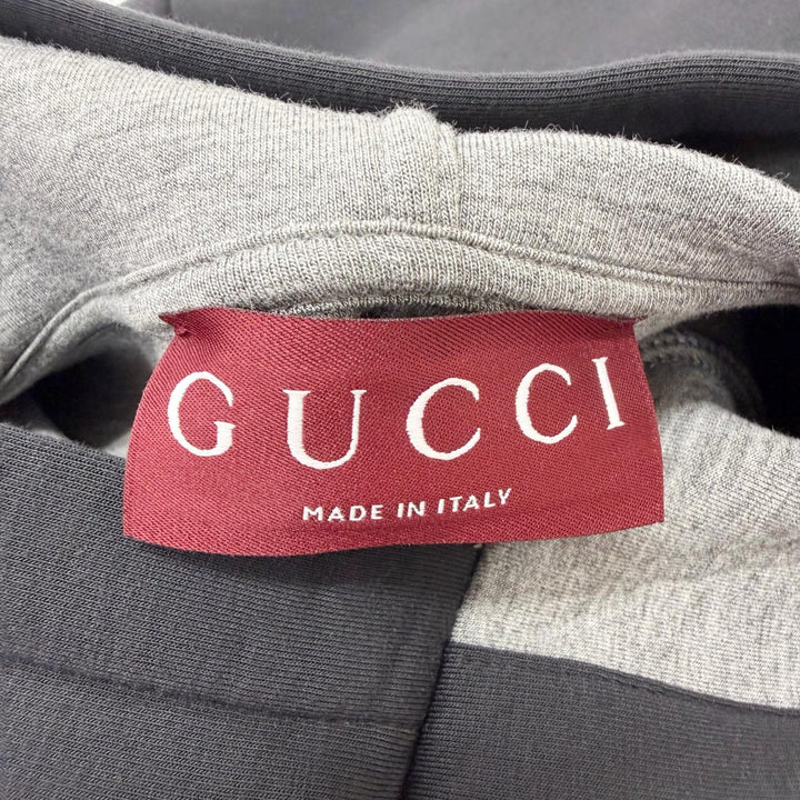 Excellent GUCCI hoodie Logo embroidered jersey pullover black