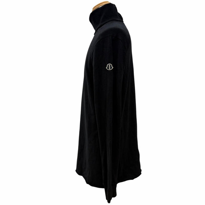 Great MONCLER RICK OWENS sweater SURF T black cotton mens S