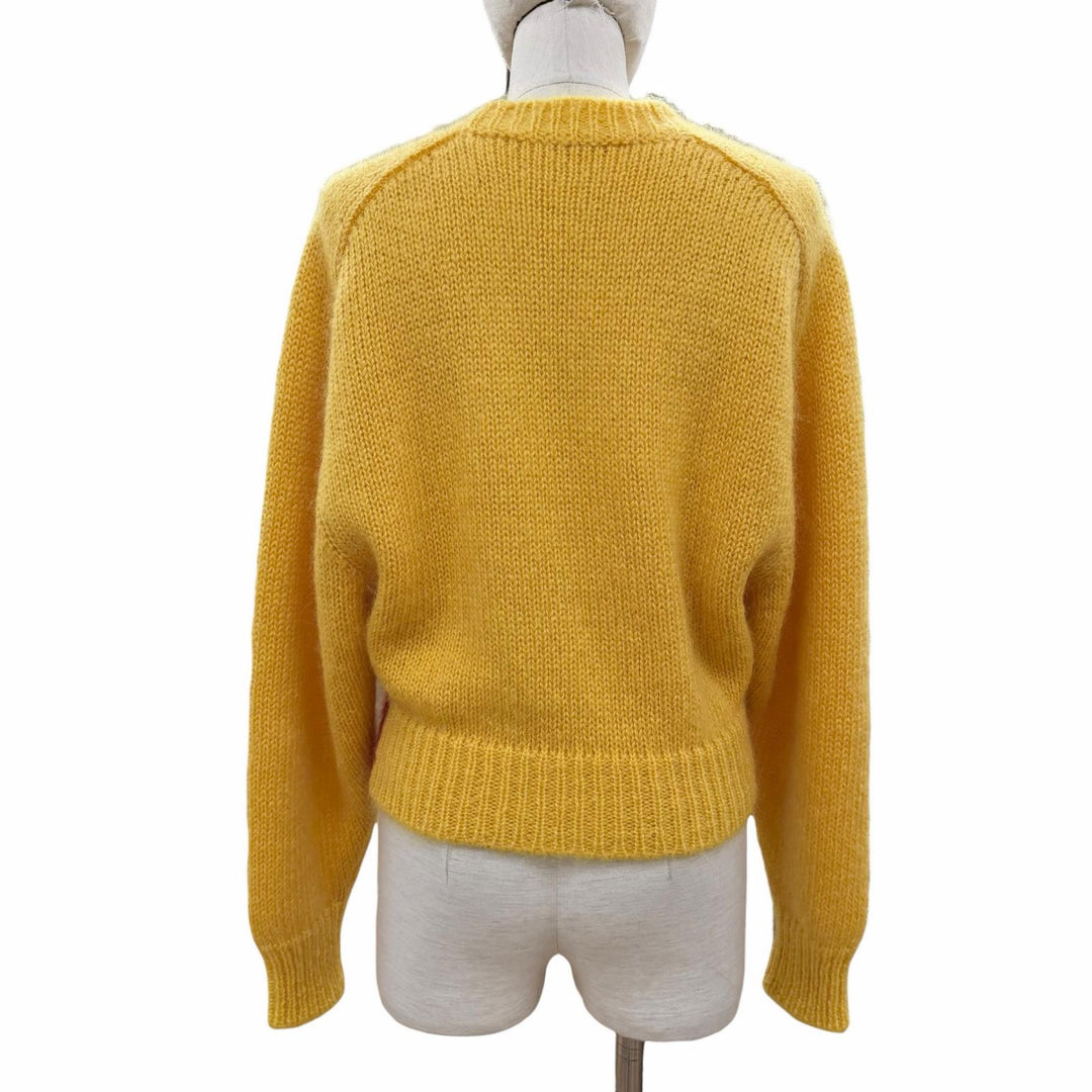 Excellent MIUMIU knit sweater yellow mohair Women 38 MML321
