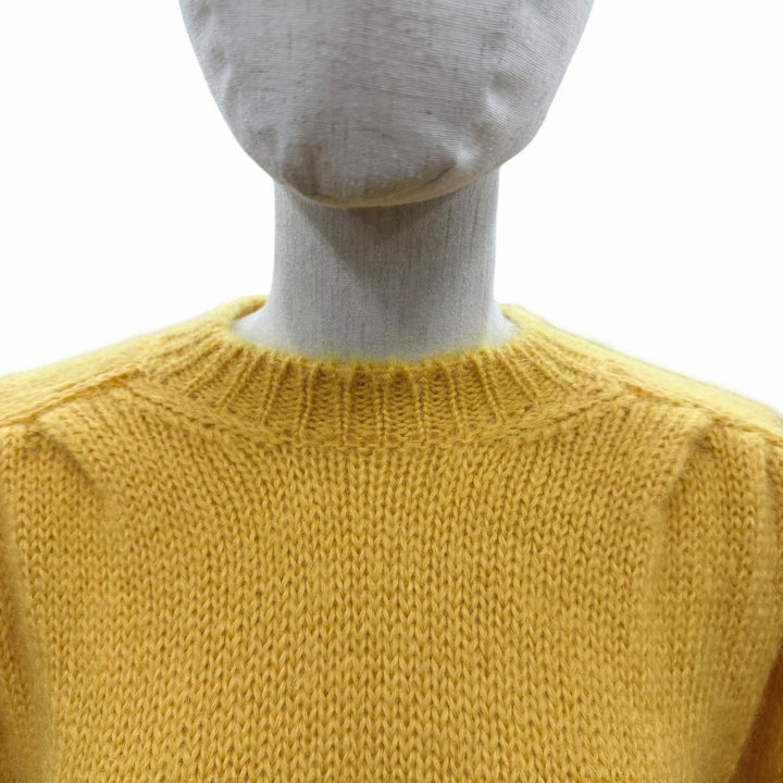 Excellent MIUMIU knit sweater yellow mohair Women 38 MML321