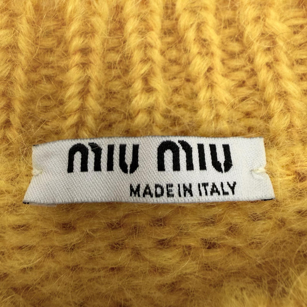 Excellent MIUMIU knit sweater yellow mohair Women 38 MML321