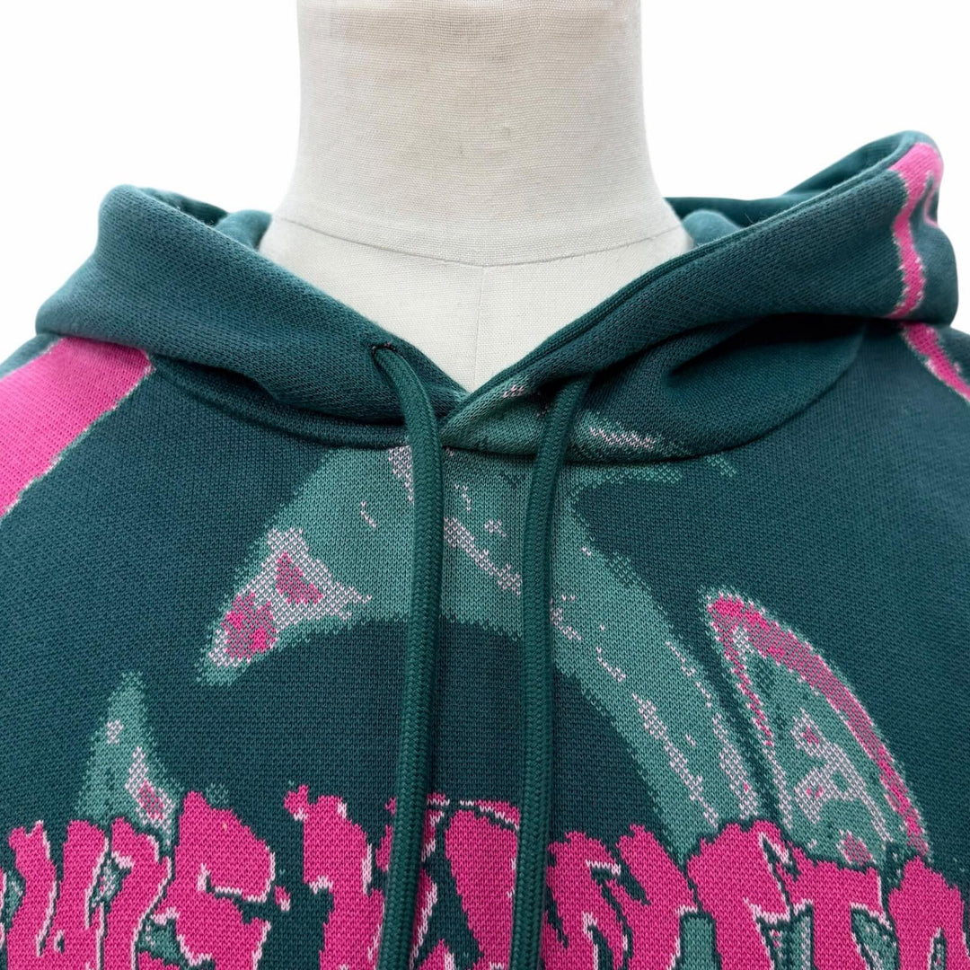 Pristine LOUIS VUITTON hoodie graphic logo pullover green cotton mens