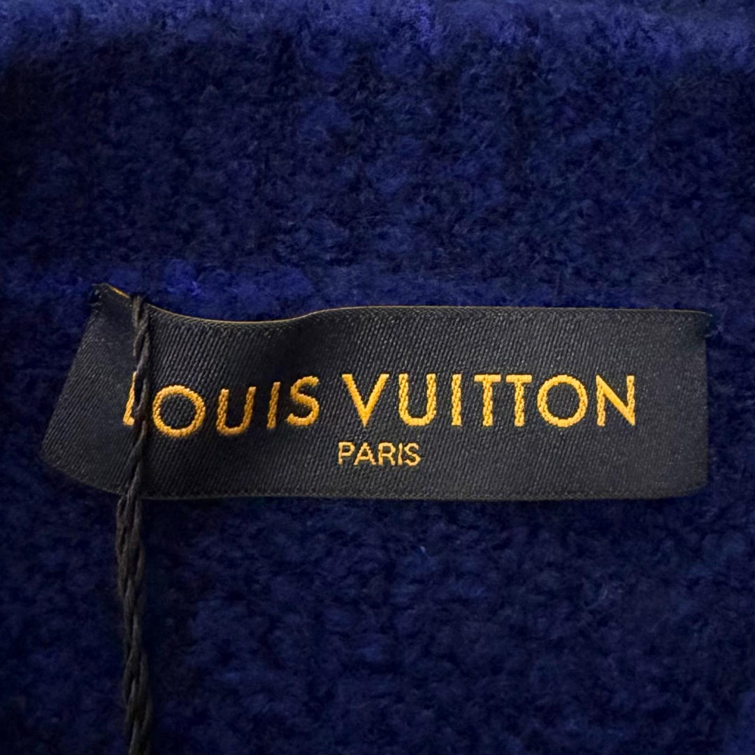 Pristine LOUIS VUITTON sweater LV Intarsia Long Sleeve blue wool mens S