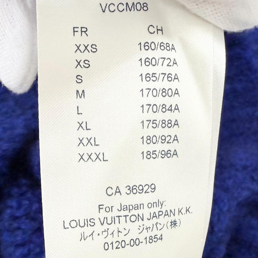 Pristine LOUIS VUITTON sweater LV Intarsia Long Sleeve blue wool mens S
