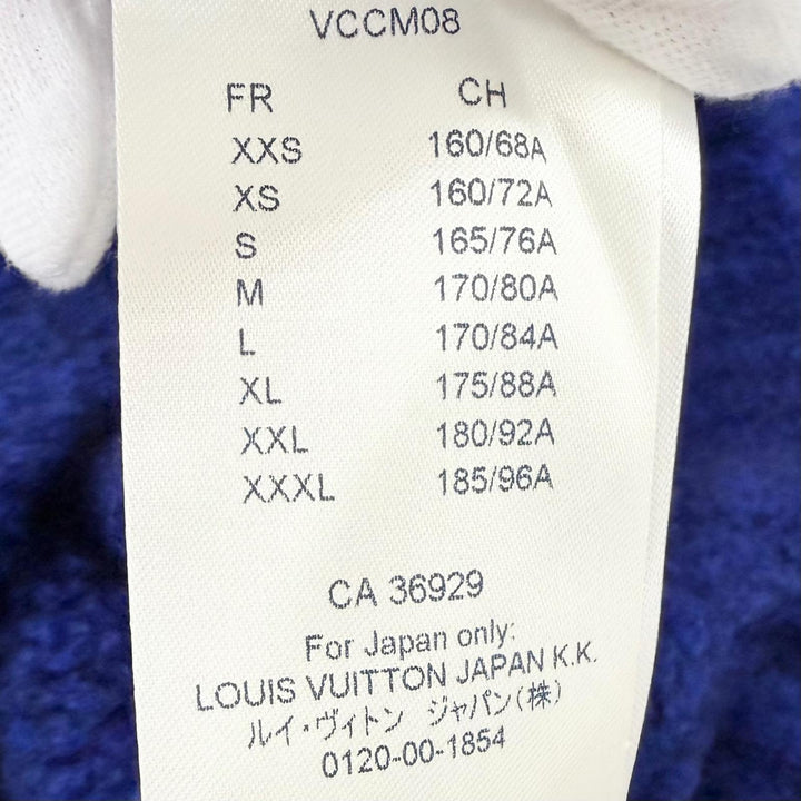 Pristine LOUIS VUITTON sweater LV Intarsia Long Sleeve blue wool mens S