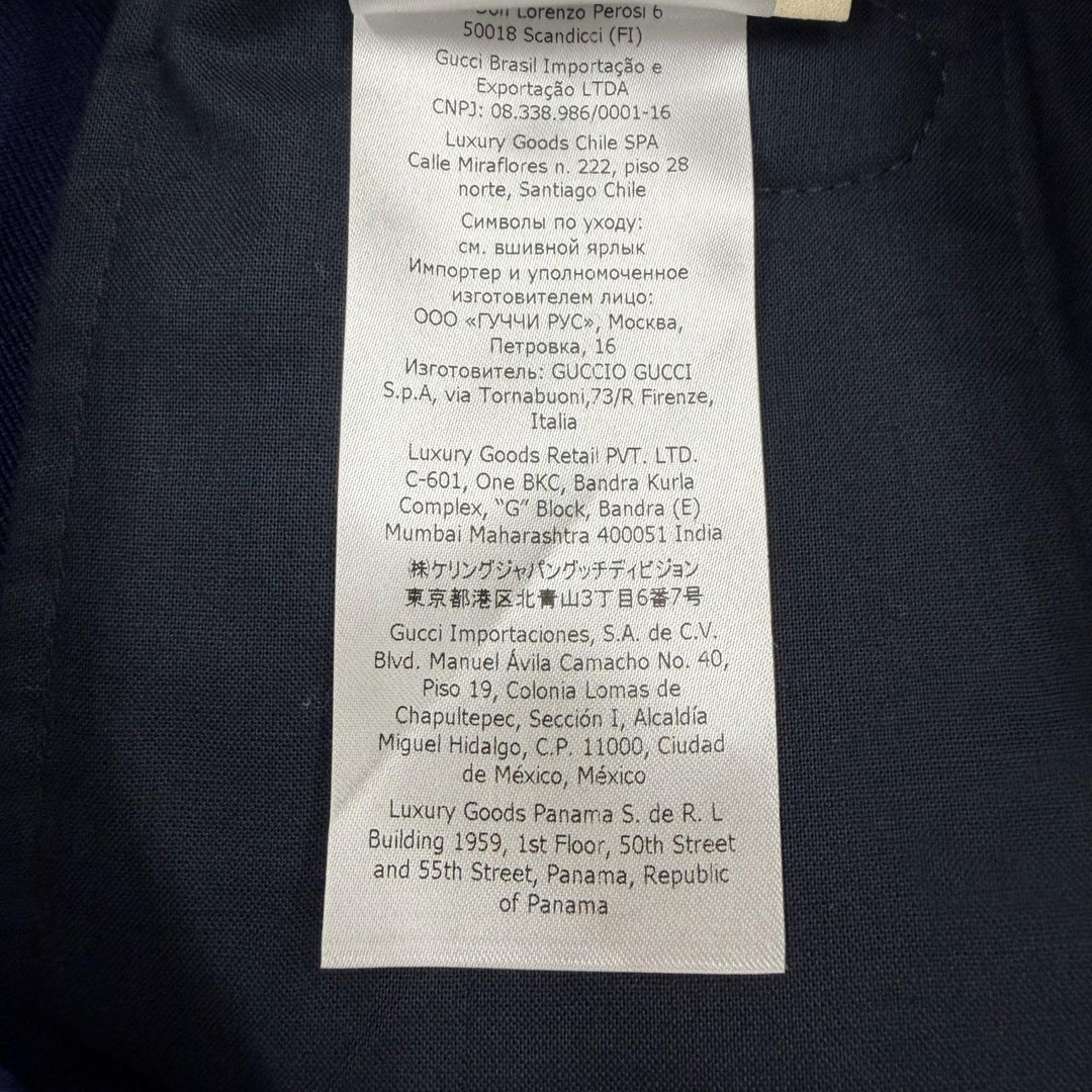 Excellent GUCCI Pants Navy polyester mens 48 690559