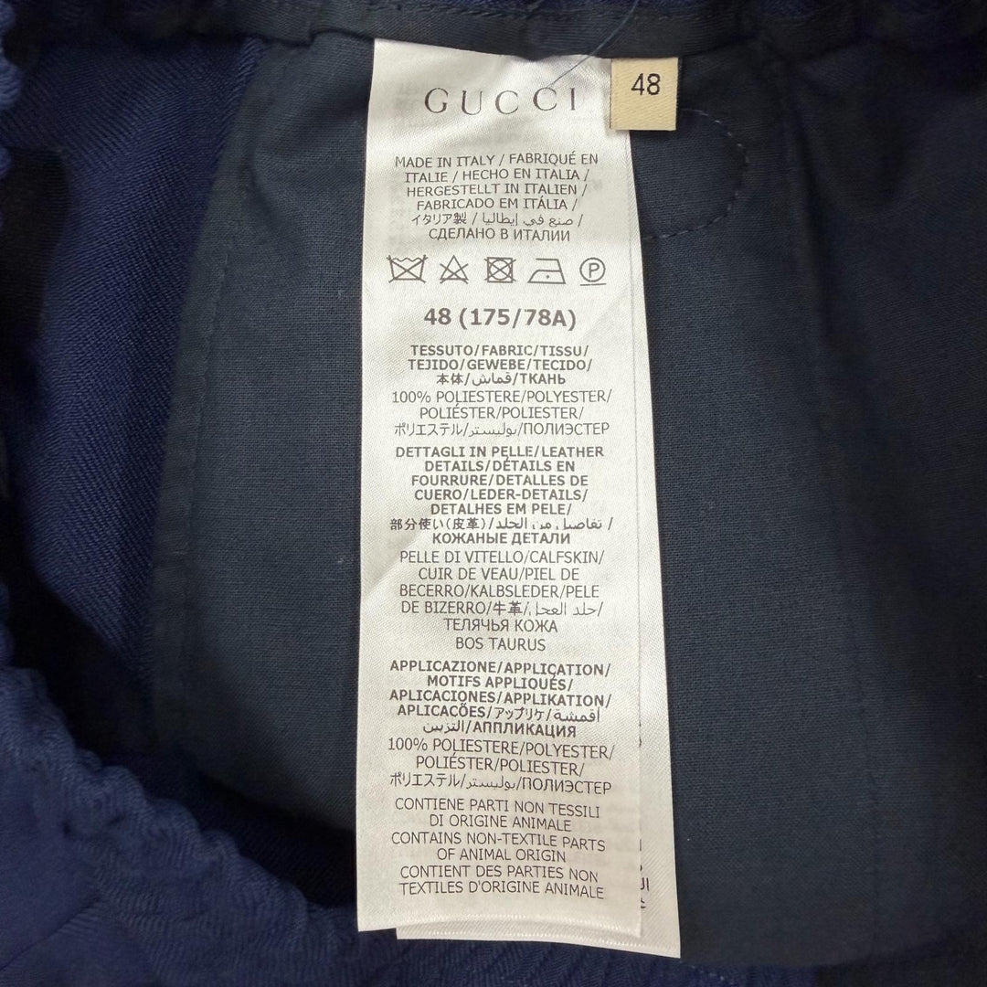 Excellent GUCCI Pants Navy polyester mens 48 690559