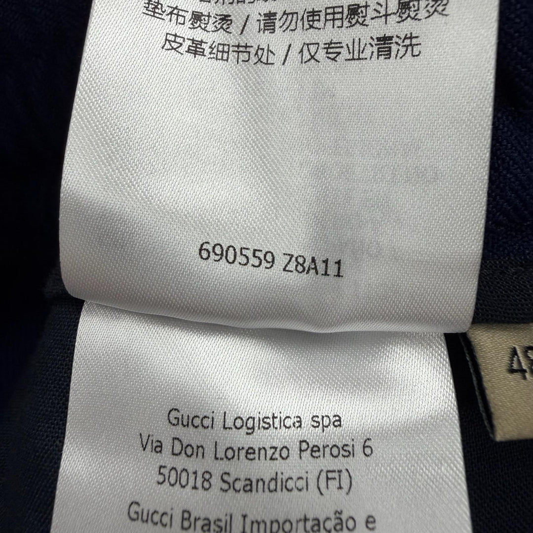 Excellent GUCCI Pants Navy polyester mens 48 690559