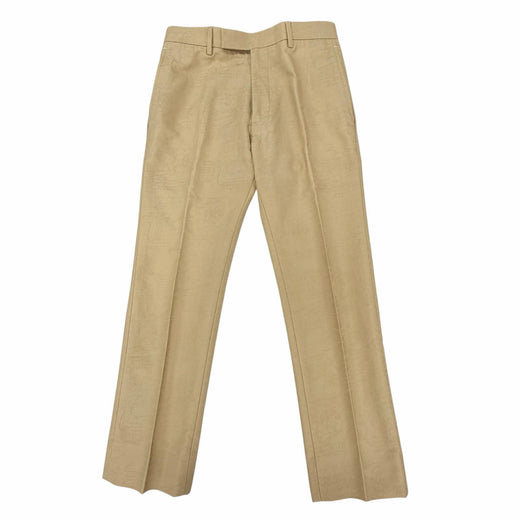Excellent BERLUTI slacks Calligraphy embroidered pants beige cotton mens 48
