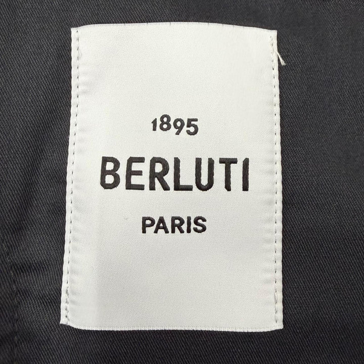 Excellent BERLUTI slacks Calligraphy embroidered pants beige cotton mens 48