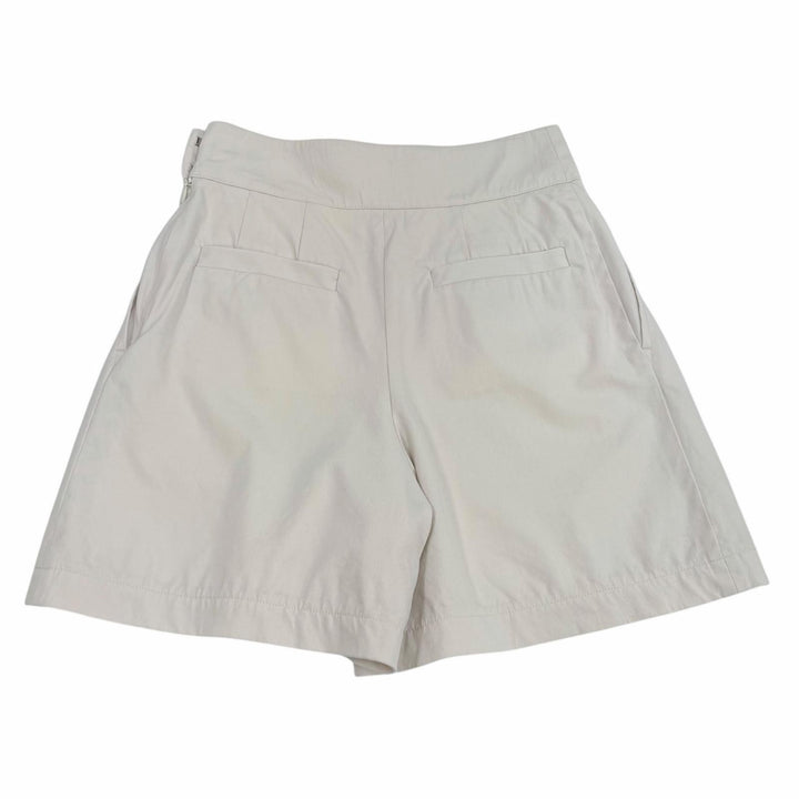 Excellent HERMES Shorts Medor Metal-trimmed plain wool light beige wool Women 36