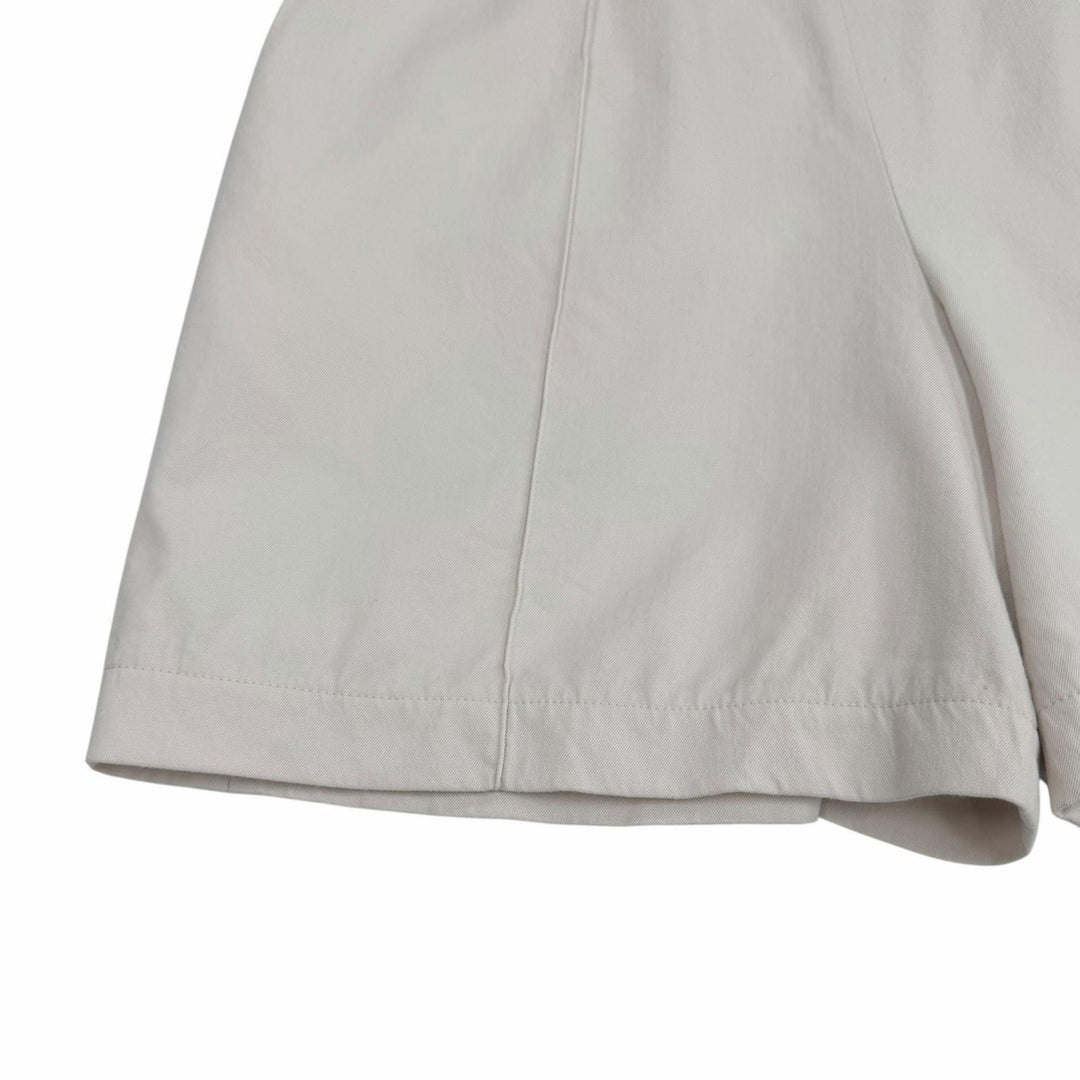 Excellent HERMES Shorts Medor Metal-trimmed plain wool light beige wool Women 36