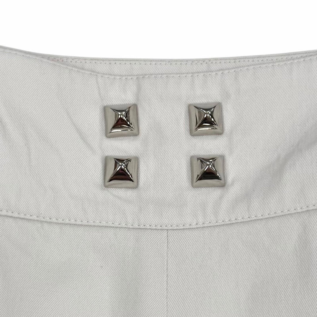 Excellent HERMES Shorts Medor Metal-trimmed plain wool light beige wool Women 36