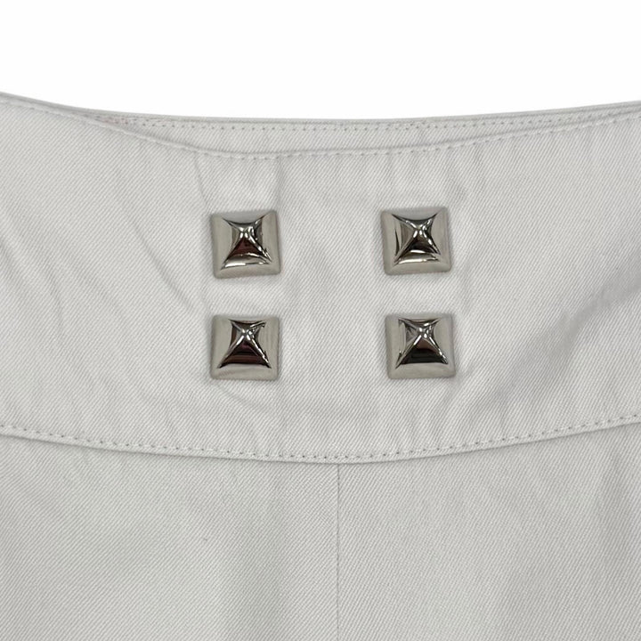 Excellent HERMES Shorts Medor Metal-trimmed plain wool light beige wool Women 36