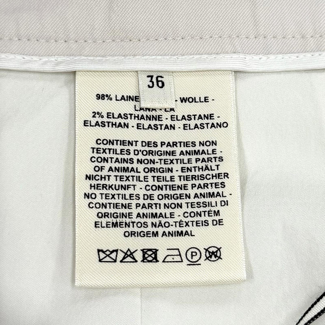 Excellent HERMES Shorts Medor Metal-trimmed plain wool light beige wool Women 36