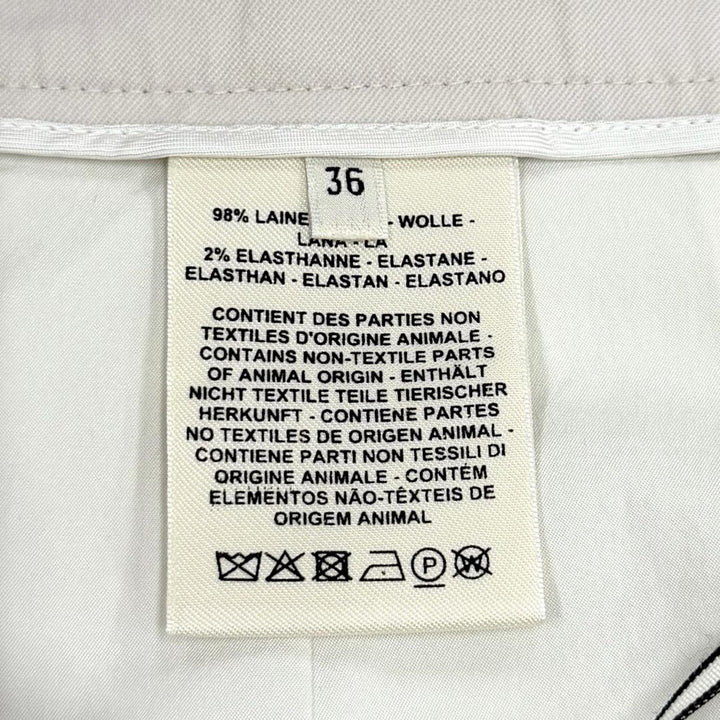 Excellent HERMES Shorts Medor Metal-trimmed plain wool light beige wool Women 36