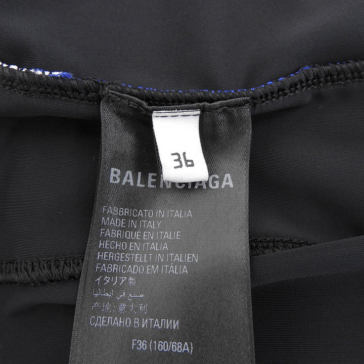 Excellent BALENCIAGA skirt Logo embroidered tracksuit mini black 698763 TYK07