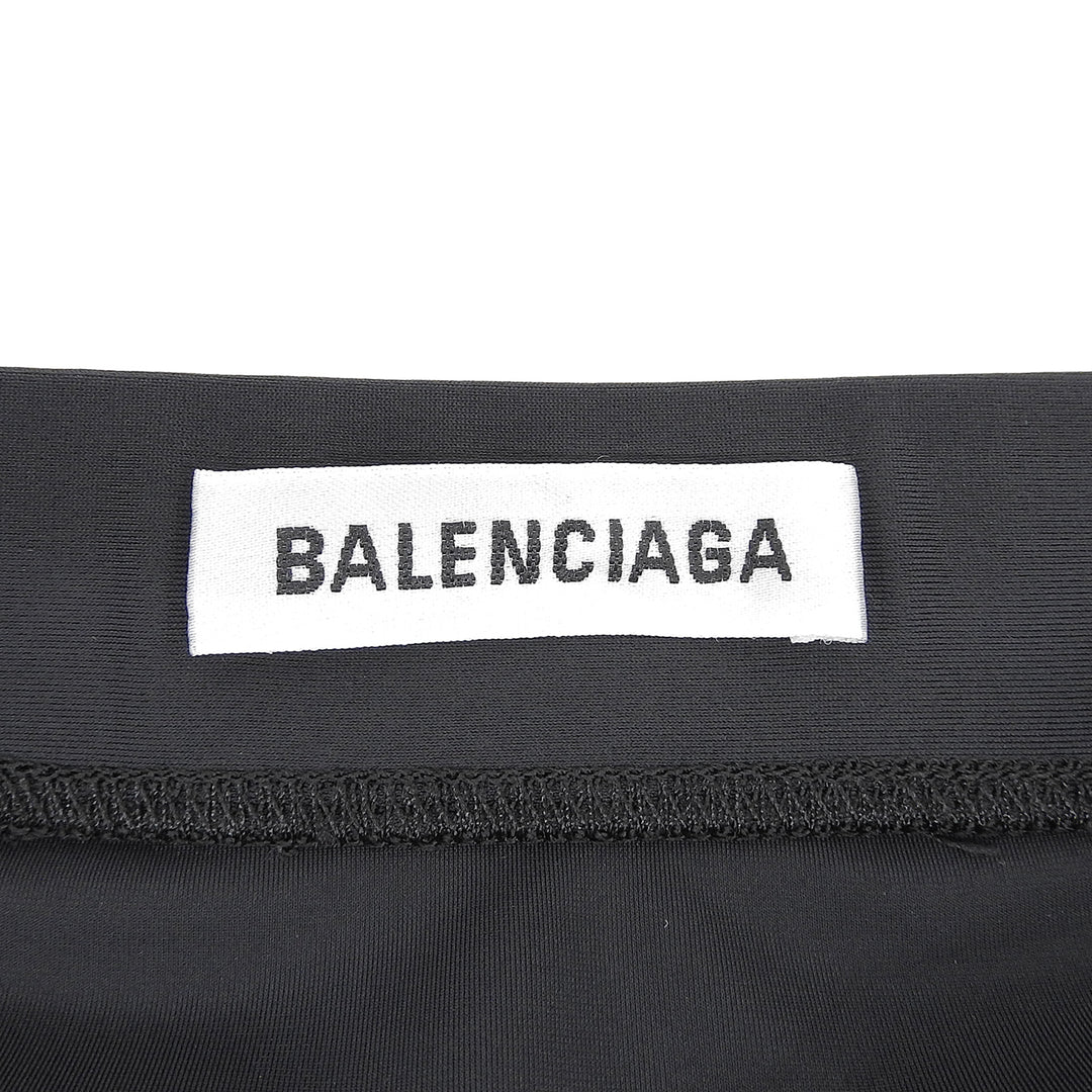 Excellent BALENCIAGA skirt Logo embroidered tracksuit mini black 698763 TYK07