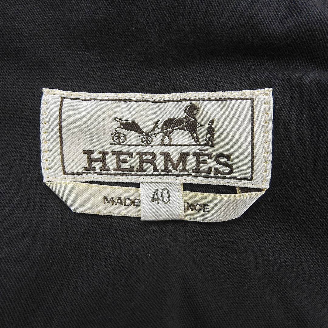 Great HERMES Pants Serie buttons, button fly, logo leather patch, mens 40