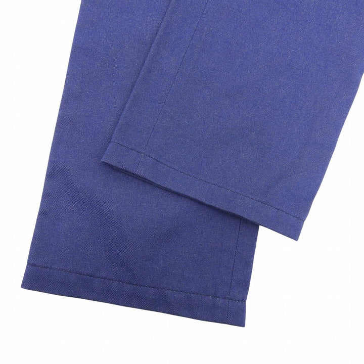 Great CHANEL Pants Logo Metal Denim Indigo cotton Women 38 04A P24442