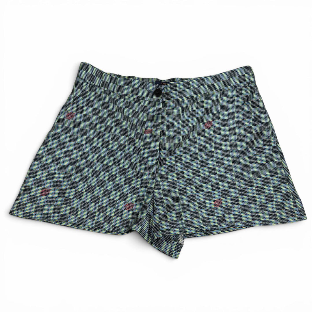 Pristine LOUIS VUITTON Shorts All-over print button fly Multi silk Women 38