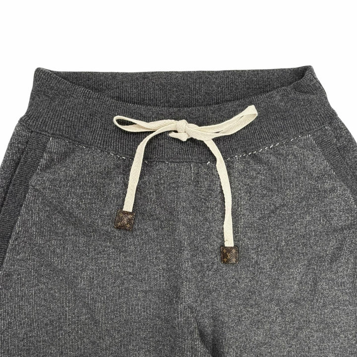 Pristine LOUIS VUITTON Pants Leather monogram gray cashmere Women S