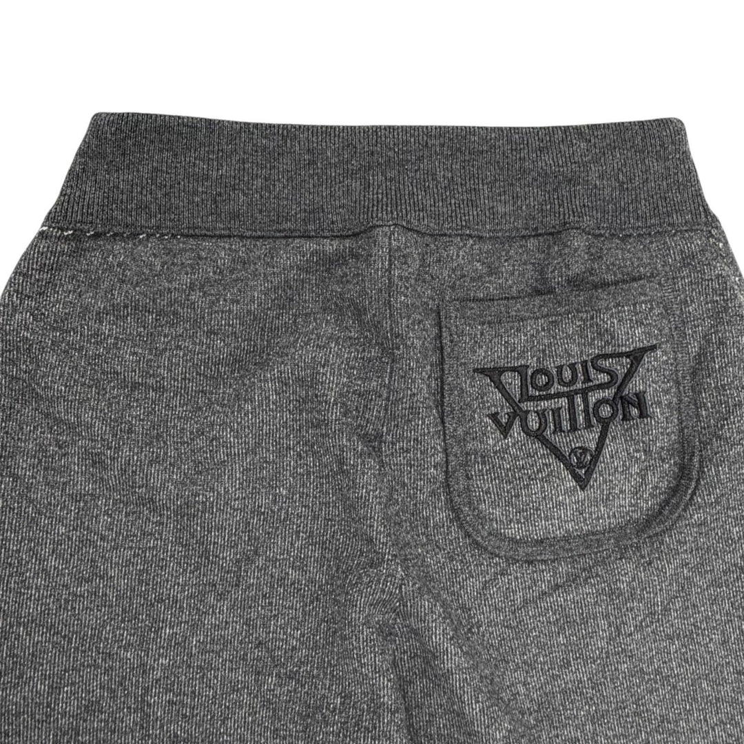 Pristine LOUIS VUITTON Pants Leather monogram gray cashmere Women S