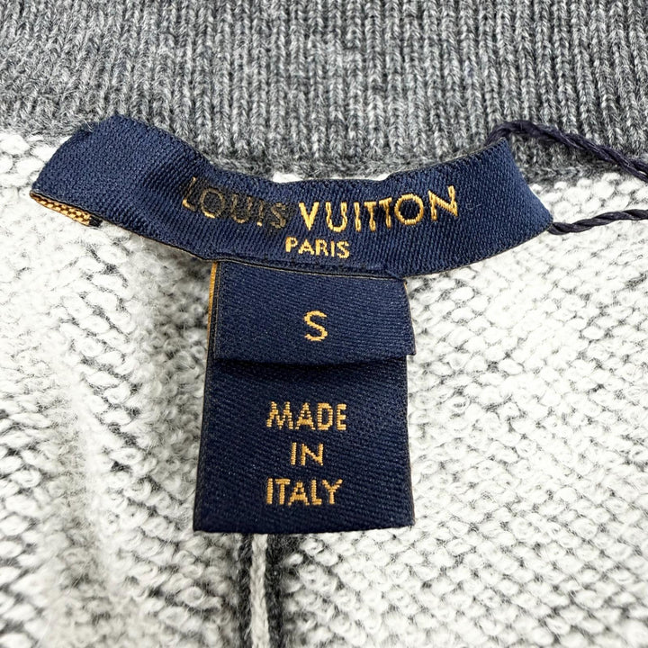 Pristine LOUIS VUITTON Pants Leather monogram gray cashmere Women S
