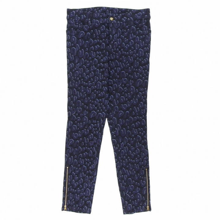 Great LOUIS VUITTON Pants Side-zip leopard skinny jeans black cotton Women 38