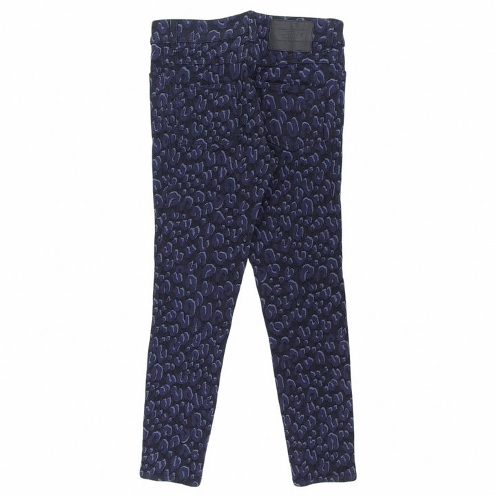 Great LOUIS VUITTON Pants Side-zip leopard skinny jeans black cotton Women 38