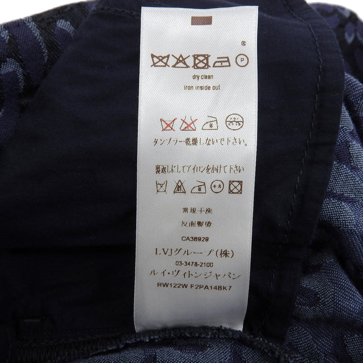 Great LOUIS VUITTON Pants Side-zip leopard skinny jeans black cotton Women 38