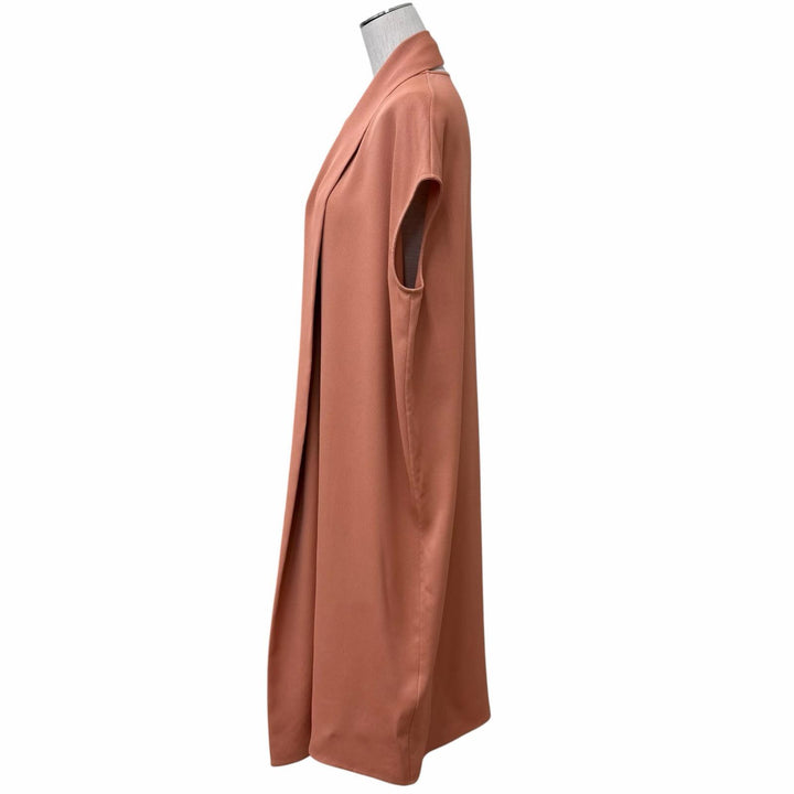 Excellent HERMES one piece Sleeveless top with tie Coral system Rayon Women 38