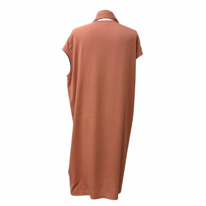 Excellent HERMES one piece Sleeveless top with tie Coral system Rayon Women 38