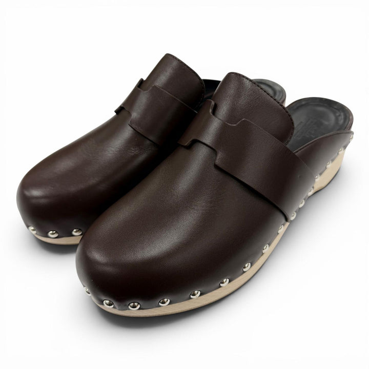 Great HERMES Sandals Karya Sabo H design Brown leather Women 37 211263Z