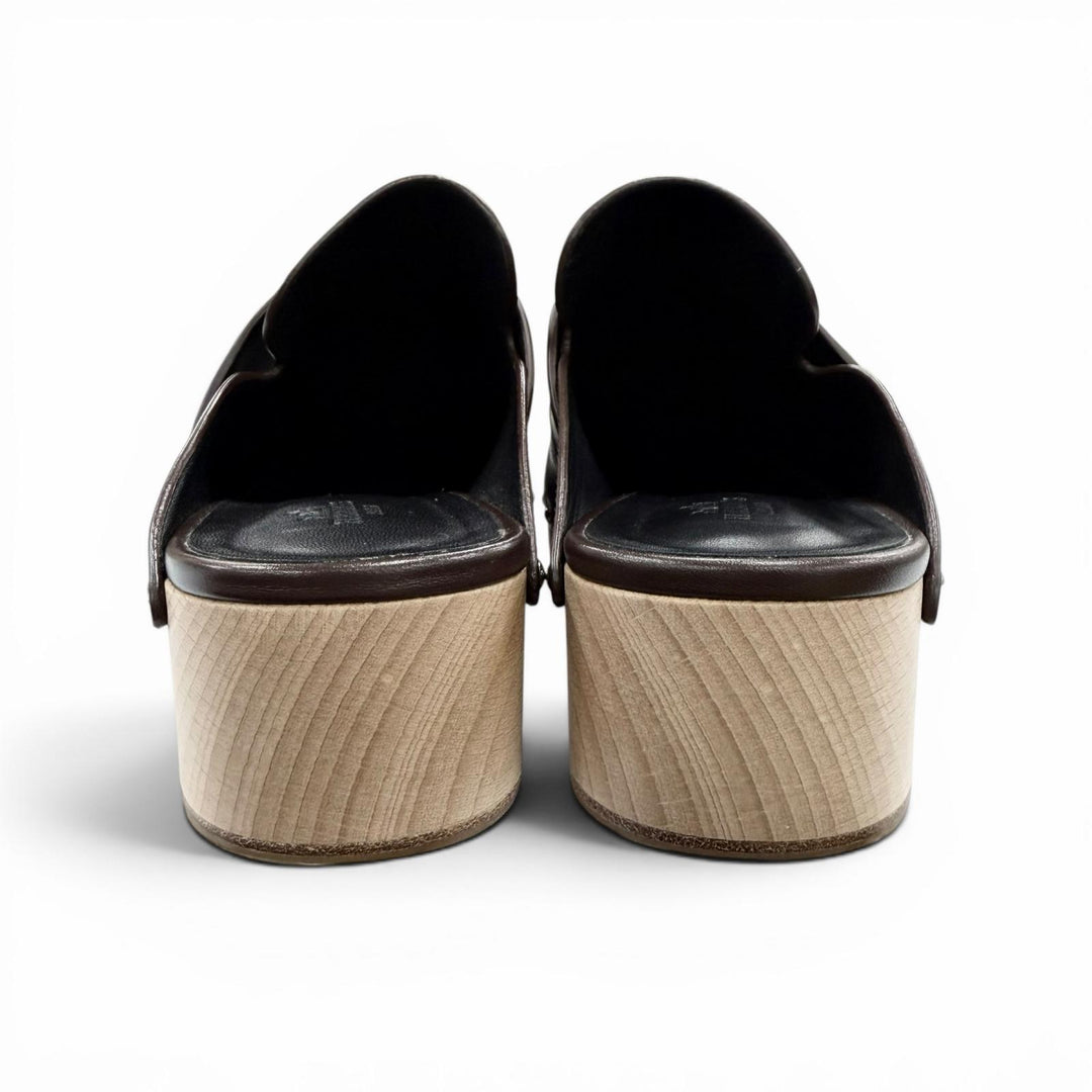 Great HERMES Sandals Karya Sabo H design Brown leather Women 37 211263Z