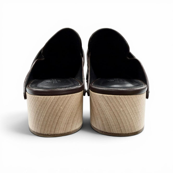Great HERMES Sandals Karya Sabo H design Brown leather Women 37 211263Z