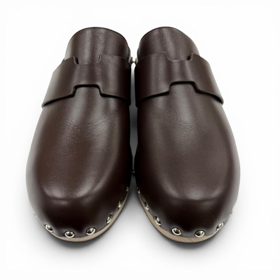 Great HERMES Sandals Karya Sabo H design Brown leather Women 37 211263Z
