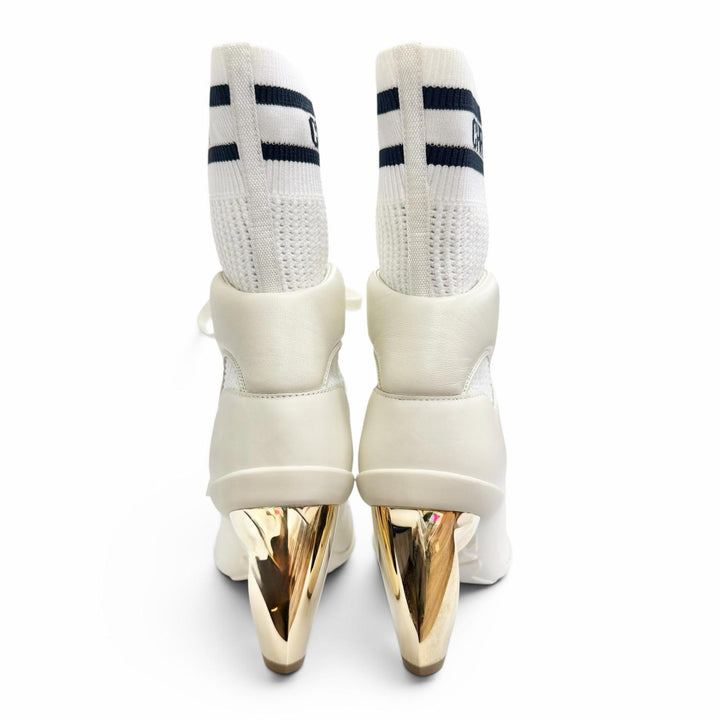 Pristine Christian Dior Ankle boots D-ZENITH Lace-up logo sock boots 37.5