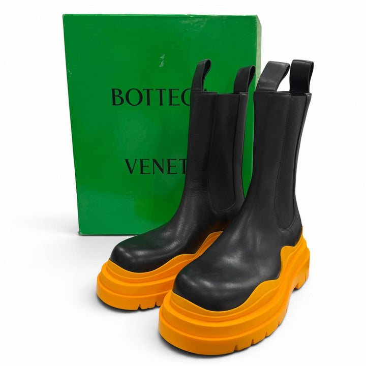 Excellent BOTTEGAVENETA boots Side-gore tire Chelsea boots black 41 630297