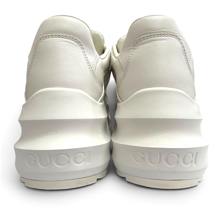 Great GUCCI sneakers Logo Platform Wave Leather white leather Women 36.5 805708