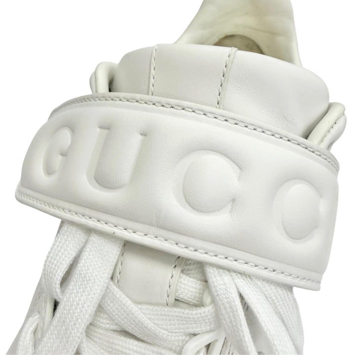 Great GUCCI sneakers Logo Platform Wave Leather white leather Women 36.5 805708